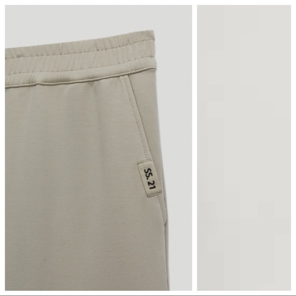 NWT. Massimo Dutti White Cotton Jogging Fit Trousers. Size S. - Picture 6 of 8